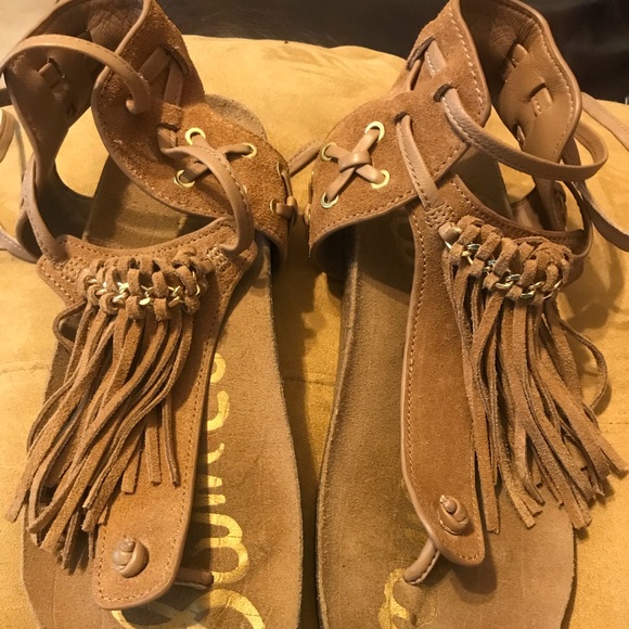 SOLD!!!!Sam Edelman Fringe Gladiator Sandals - Picture 5 of 8